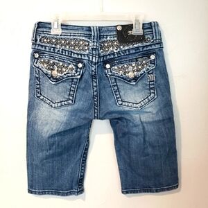 Miss Me Jeans Bermuda Shorts Big Girls 16 Pearls